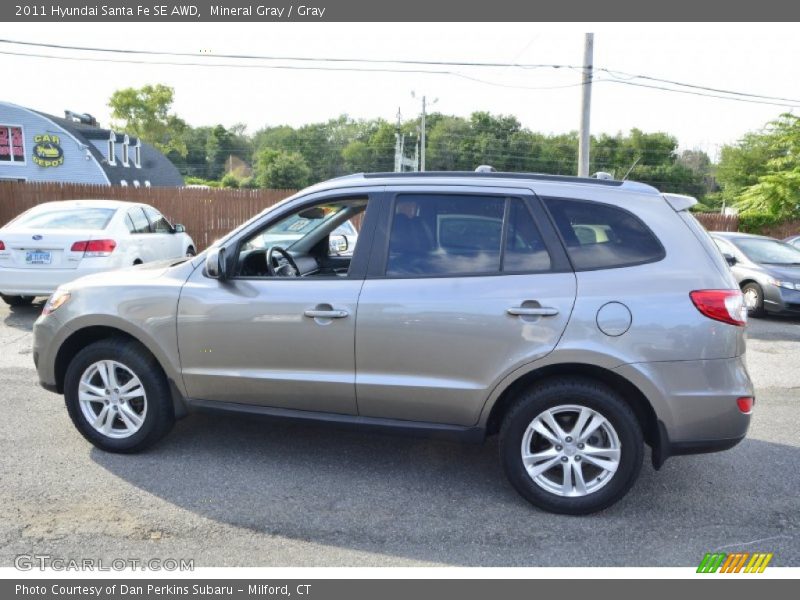 Mineral Gray / Gray 2011 Hyundai Santa Fe SE AWD