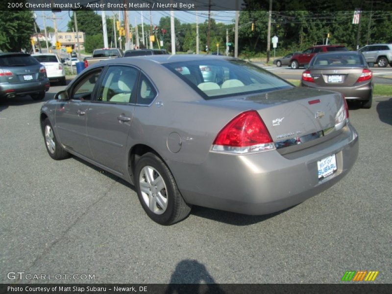 Amber Bronze Metallic / Neutral Beige 2006 Chevrolet Impala LS