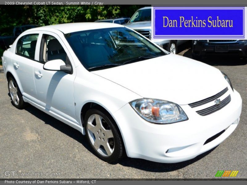 Summit White / Gray 2009 Chevrolet Cobalt LT Sedan