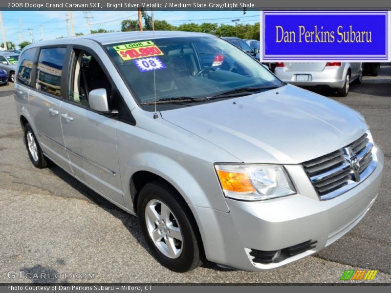 Bright Silver Metallic / Medium Slate Gray/Light Shale 2008 Dodge Grand Caravan SXT