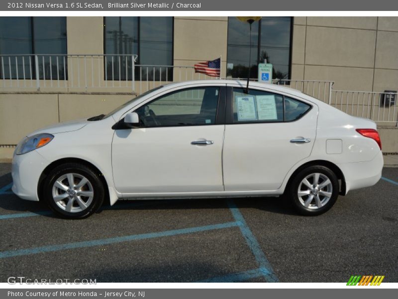 Brilliant Silver Metallic / Charcoal 2012 Nissan Versa 1.6 SL Sedan