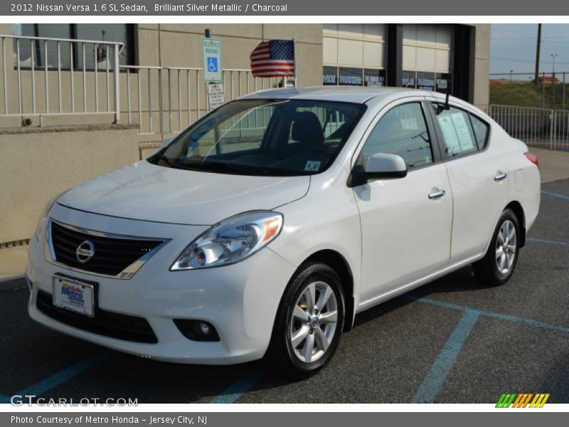 Brilliant Silver Metallic / Charcoal 2012 Nissan Versa 1.6 SL Sedan