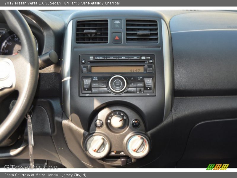 Brilliant Silver Metallic / Charcoal 2012 Nissan Versa 1.6 SL Sedan