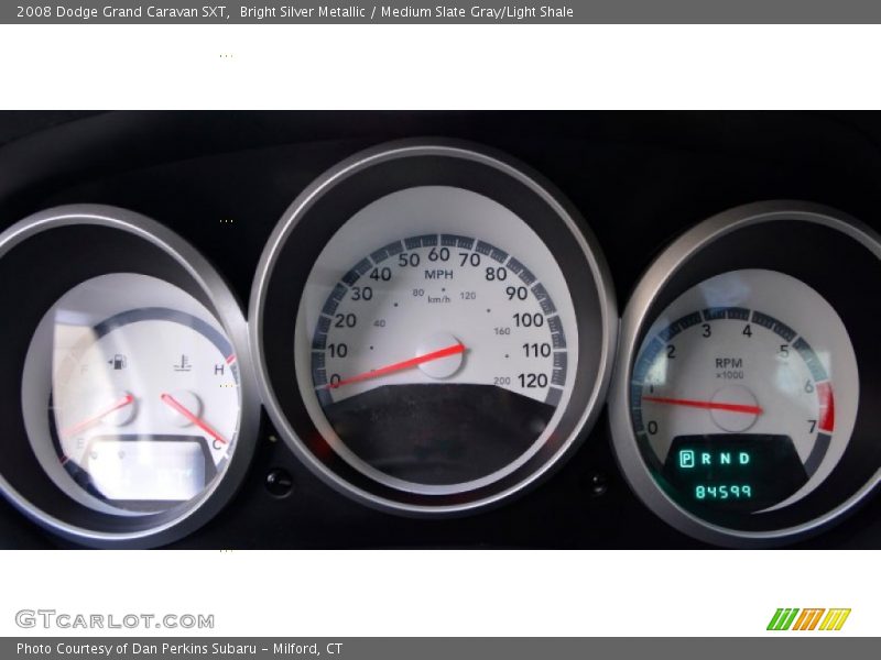 Bright Silver Metallic / Medium Slate Gray/Light Shale 2008 Dodge Grand Caravan SXT