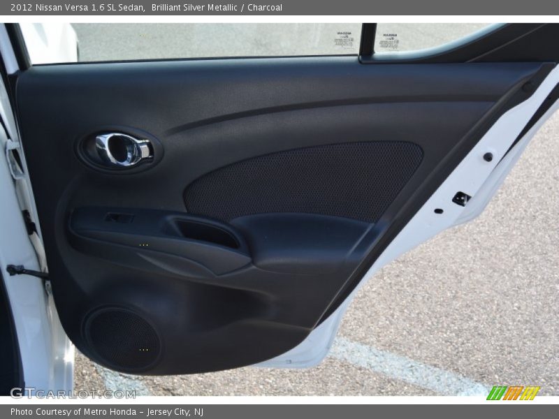 Brilliant Silver Metallic / Charcoal 2012 Nissan Versa 1.6 SL Sedan