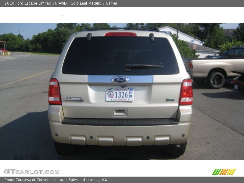 Gold Leaf Metallic / Camel 2010 Ford Escape Limited V6 4WD