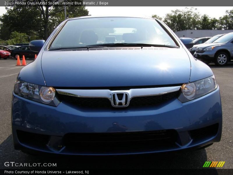 Atomic Blue Metallic / Beige 2009 Honda Civic Hybrid Sedan
