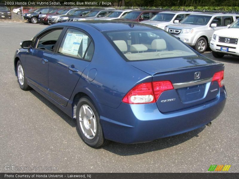 Atomic Blue Metallic / Beige 2009 Honda Civic Hybrid Sedan