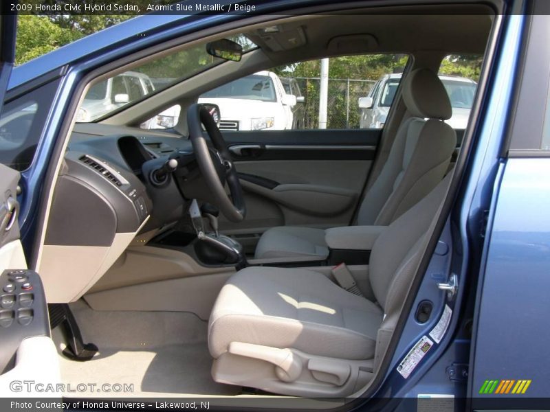 Atomic Blue Metallic / Beige 2009 Honda Civic Hybrid Sedan