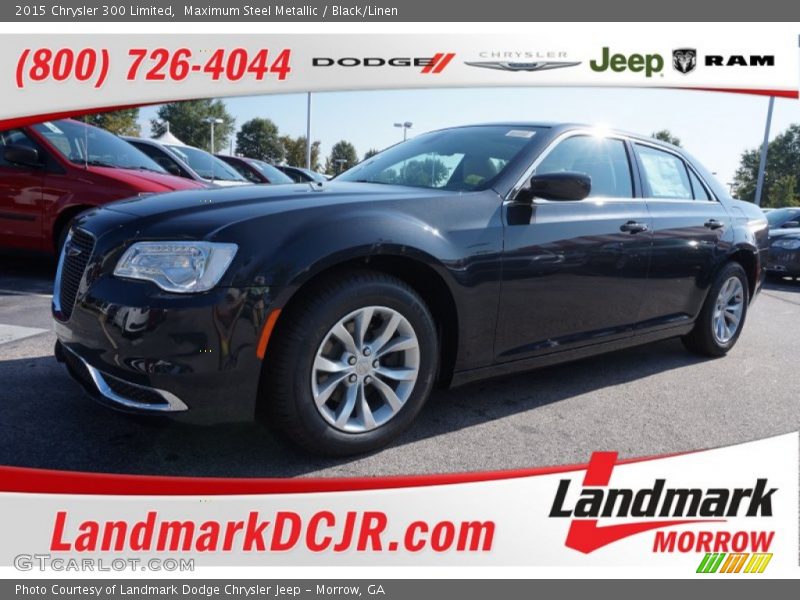 Maximum Steel Metallic / Black/Linen 2015 Chrysler 300 Limited