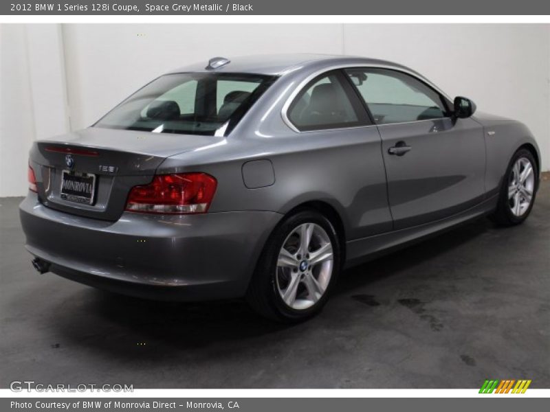 Space Grey Metallic / Black 2012 BMW 1 Series 128i Coupe