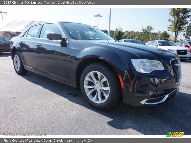 Maximum Steel Metallic / Black/Linen 2015 Chrysler 300 Limited