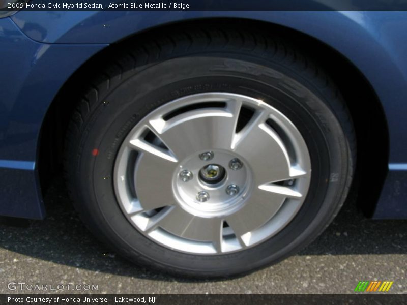 Atomic Blue Metallic / Beige 2009 Honda Civic Hybrid Sedan