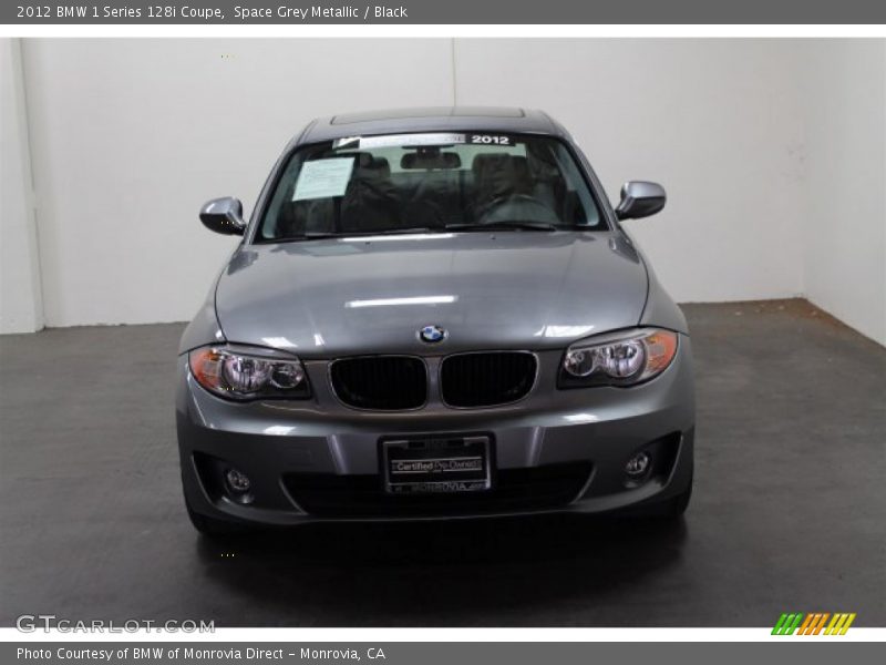 Space Grey Metallic / Black 2012 BMW 1 Series 128i Coupe