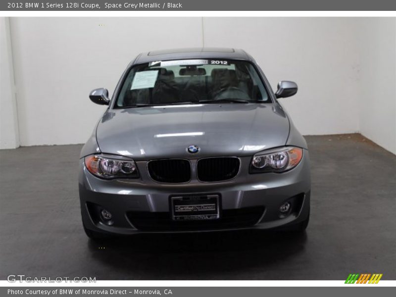 Space Grey Metallic / Black 2012 BMW 1 Series 128i Coupe