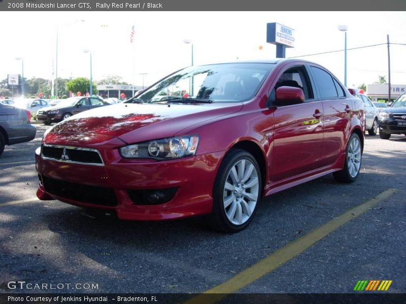Rally Red Pearl / Black 2008 Mitsubishi Lancer GTS