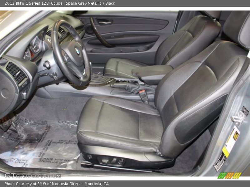 Space Grey Metallic / Black 2012 BMW 1 Series 128i Coupe
