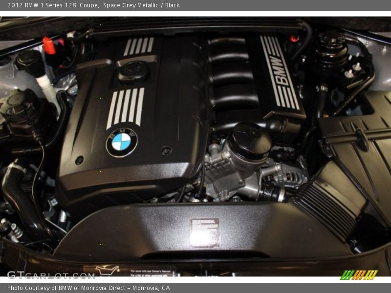 Space Grey Metallic / Black 2012 BMW 1 Series 128i Coupe