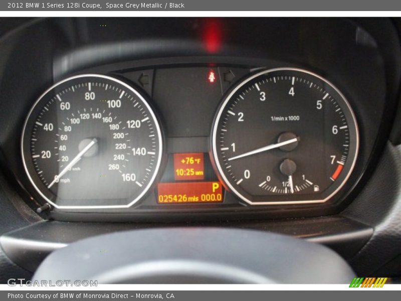 Space Grey Metallic / Black 2012 BMW 1 Series 128i Coupe