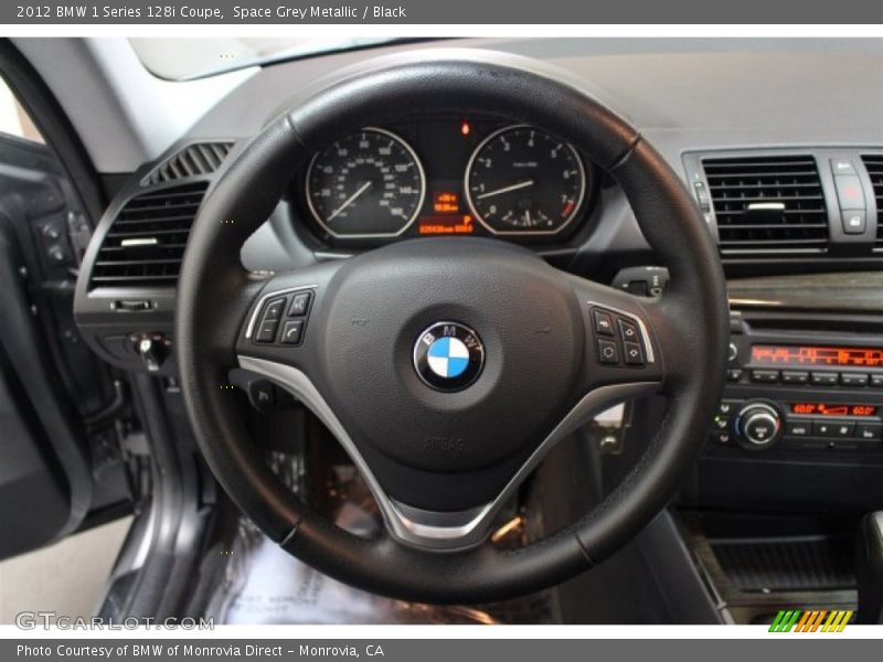 Space Grey Metallic / Black 2012 BMW 1 Series 128i Coupe