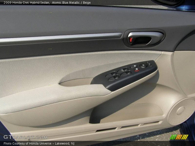 Atomic Blue Metallic / Beige 2009 Honda Civic Hybrid Sedan