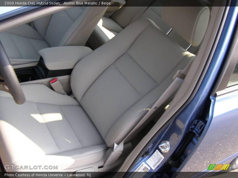 Atomic Blue Metallic / Beige 2009 Honda Civic Hybrid Sedan