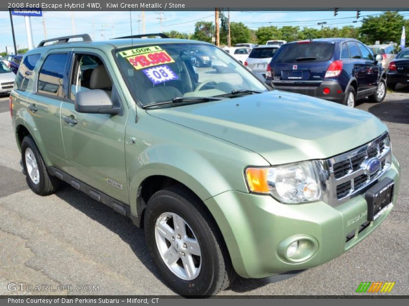 Kiwi Green Metallic / Stone 2008 Ford Escape Hybrid 4WD
