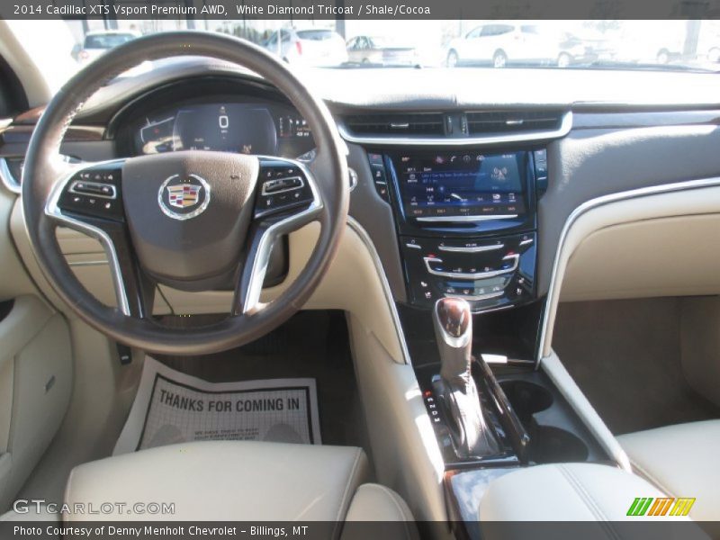 White Diamond Tricoat / Shale/Cocoa 2014 Cadillac XTS Vsport Premium AWD