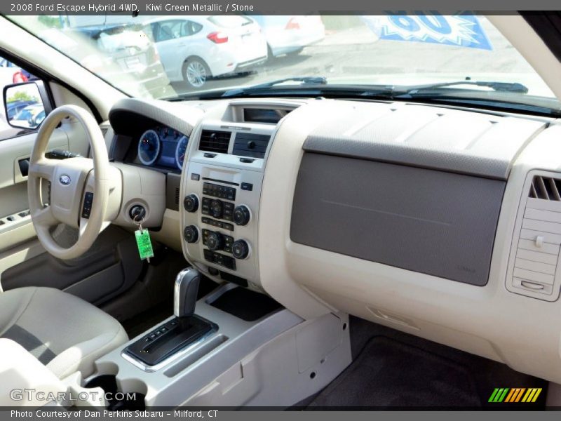 Kiwi Green Metallic / Stone 2008 Ford Escape Hybrid 4WD