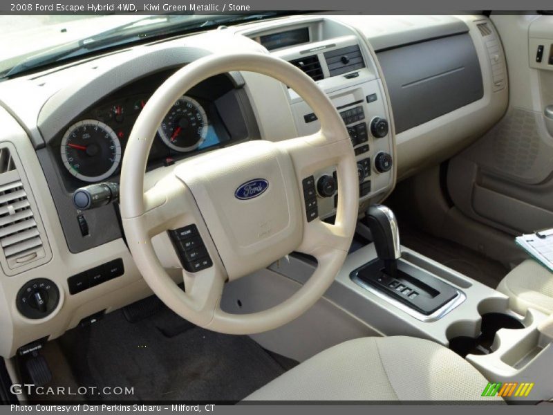 Kiwi Green Metallic / Stone 2008 Ford Escape Hybrid 4WD