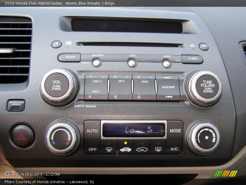 Atomic Blue Metallic / Beige 2009 Honda Civic Hybrid Sedan
