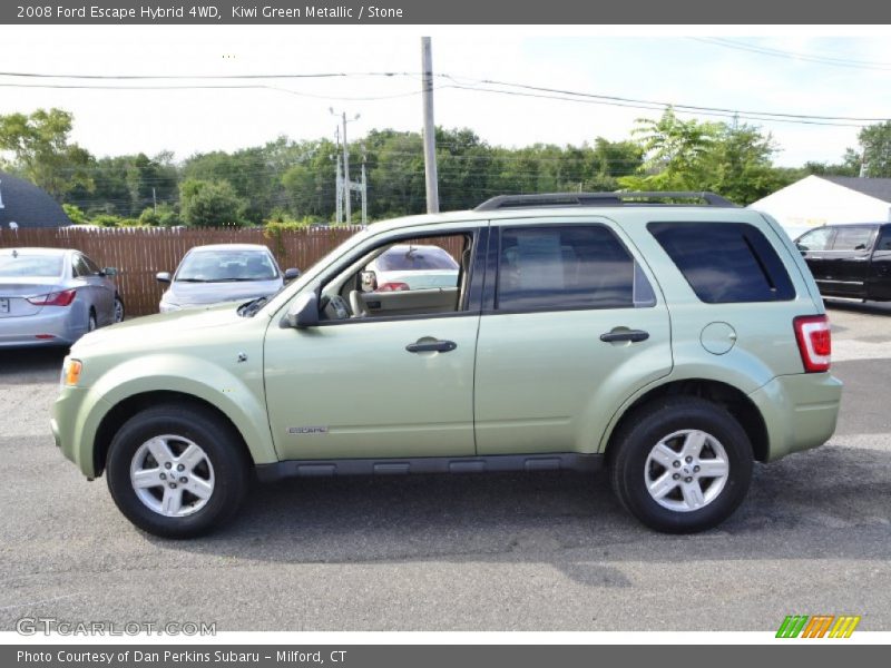 Kiwi Green Metallic / Stone 2008 Ford Escape Hybrid 4WD