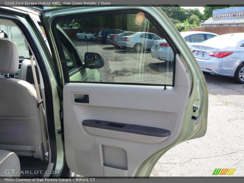 Kiwi Green Metallic / Stone 2008 Ford Escape Hybrid 4WD