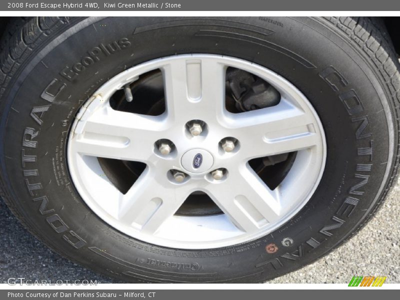 Kiwi Green Metallic / Stone 2008 Ford Escape Hybrid 4WD