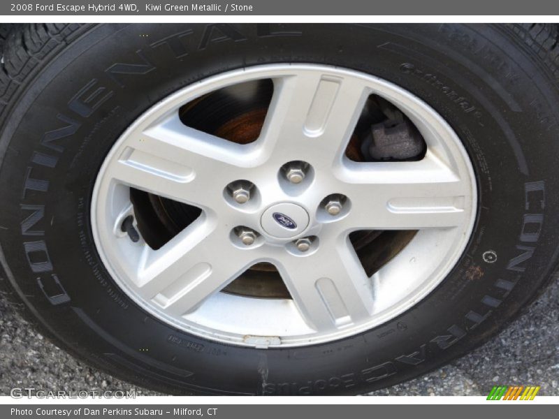 Kiwi Green Metallic / Stone 2008 Ford Escape Hybrid 4WD
