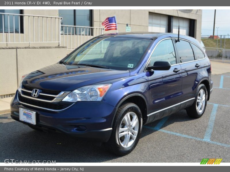 Royal Blue Pearl / Gray 2011 Honda CR-V EX 4WD