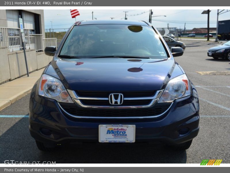 Royal Blue Pearl / Gray 2011 Honda CR-V EX 4WD