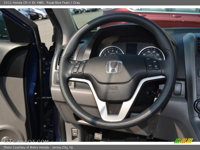 Royal Blue Pearl / Gray 2011 Honda CR-V EX 4WD