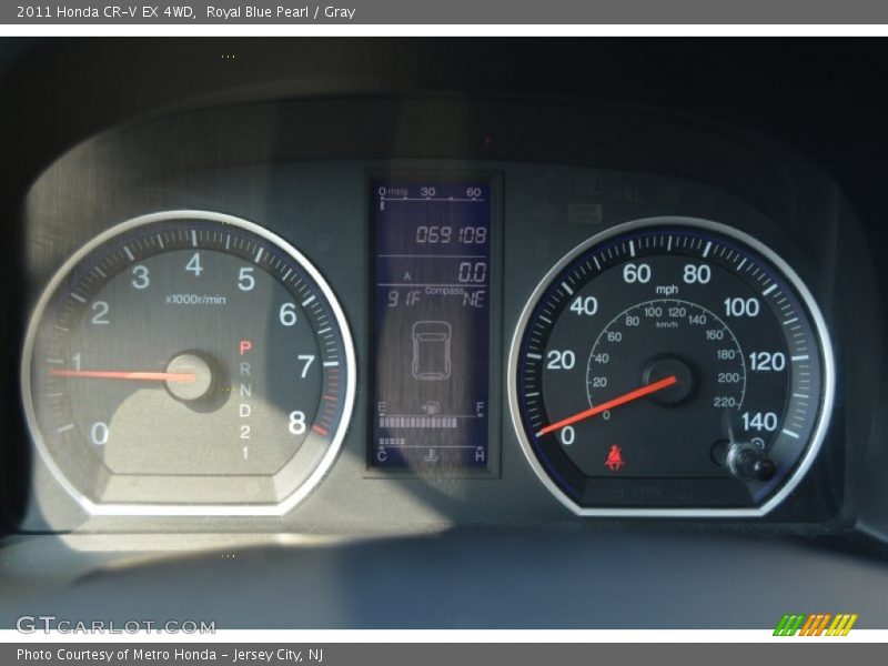 Royal Blue Pearl / Gray 2011 Honda CR-V EX 4WD