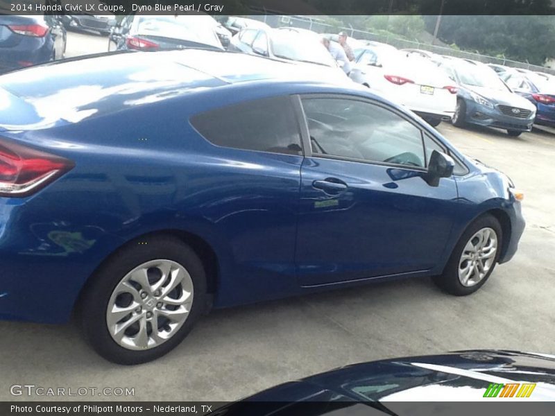 Dyno Blue Pearl / Gray 2014 Honda Civic LX Coupe