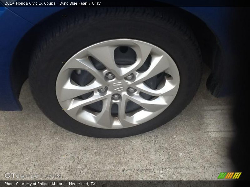 Dyno Blue Pearl / Gray 2014 Honda Civic LX Coupe