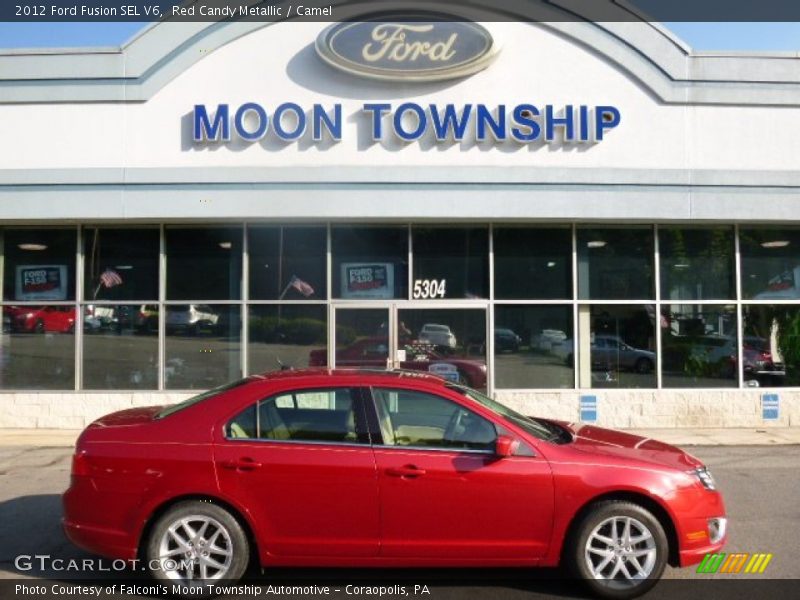 Red Candy Metallic / Camel 2012 Ford Fusion SEL V6