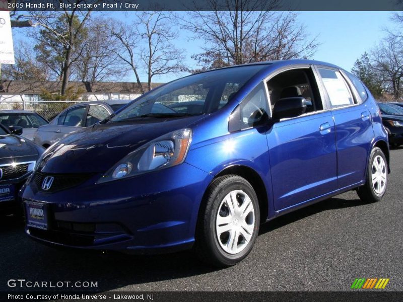 Blue Sensation Pearl / Gray 2009 Honda Fit