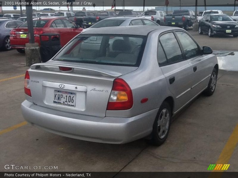 Silver Mist / Gray 2001 Hyundai Accent GL Sedan