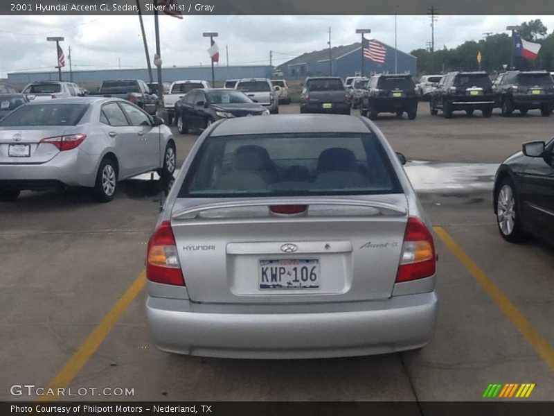 Silver Mist / Gray 2001 Hyundai Accent GL Sedan
