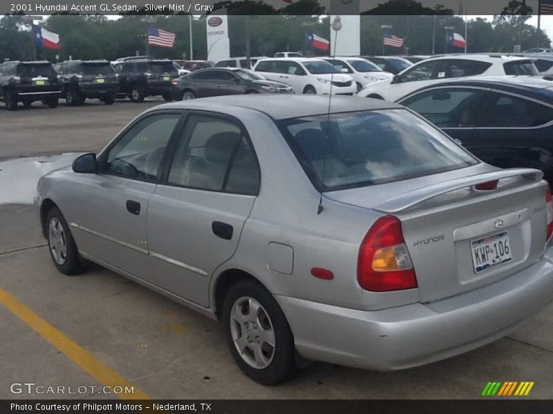 Silver Mist / Gray 2001 Hyundai Accent GL Sedan