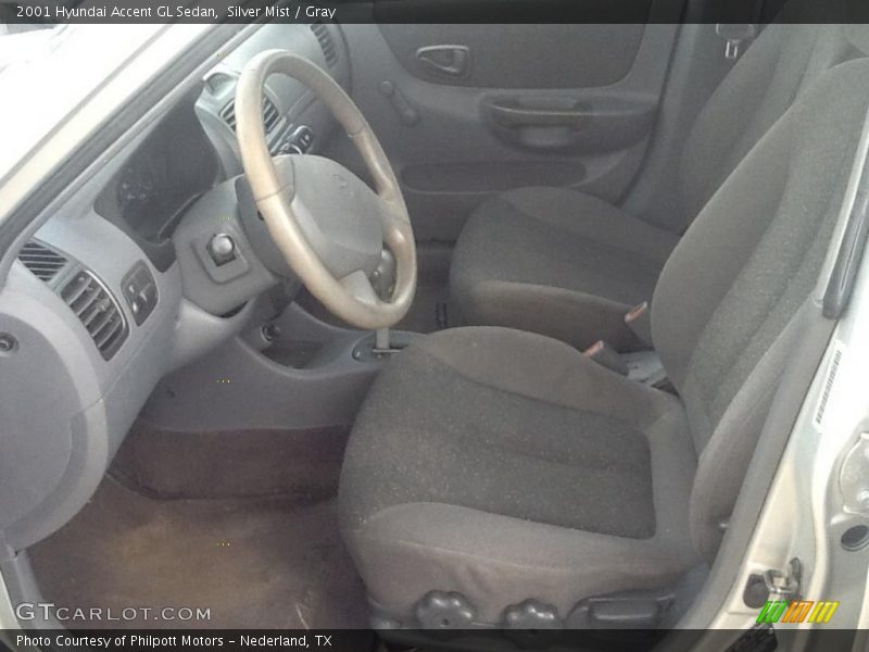 Silver Mist / Gray 2001 Hyundai Accent GL Sedan