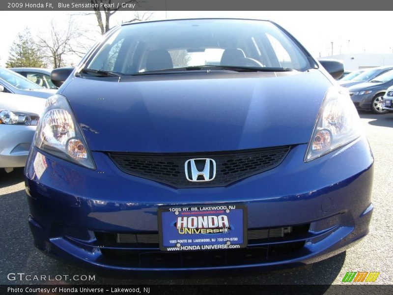Blue Sensation Pearl / Gray 2009 Honda Fit