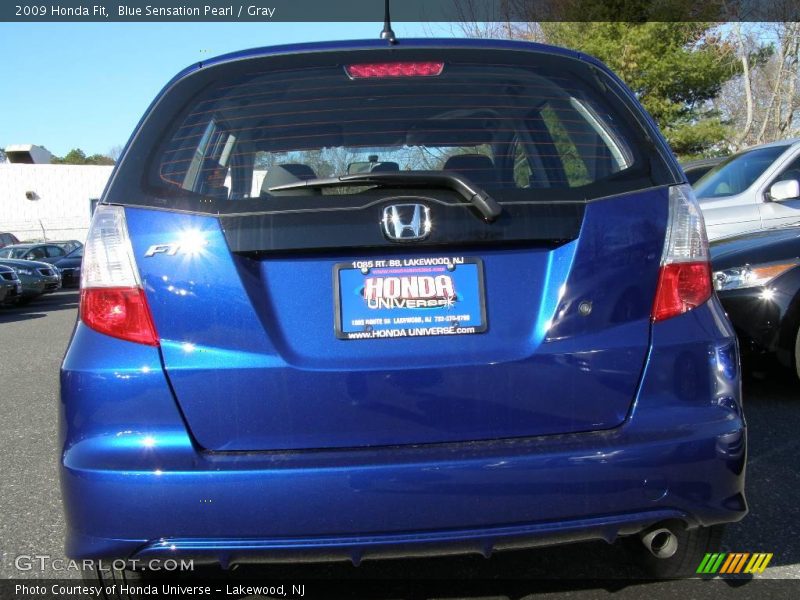 Blue Sensation Pearl / Gray 2009 Honda Fit