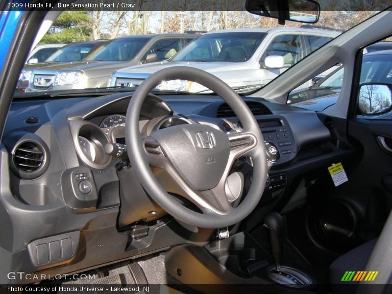 Blue Sensation Pearl / Gray 2009 Honda Fit